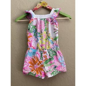 Lilly Pulitzer For Target Girls Romper Nosie Posey Size 4T